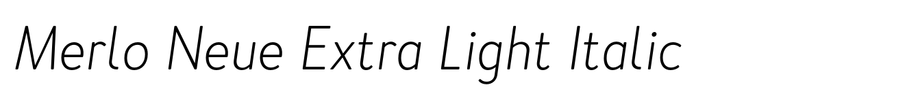 Merlo Neue Extra Light Italic image